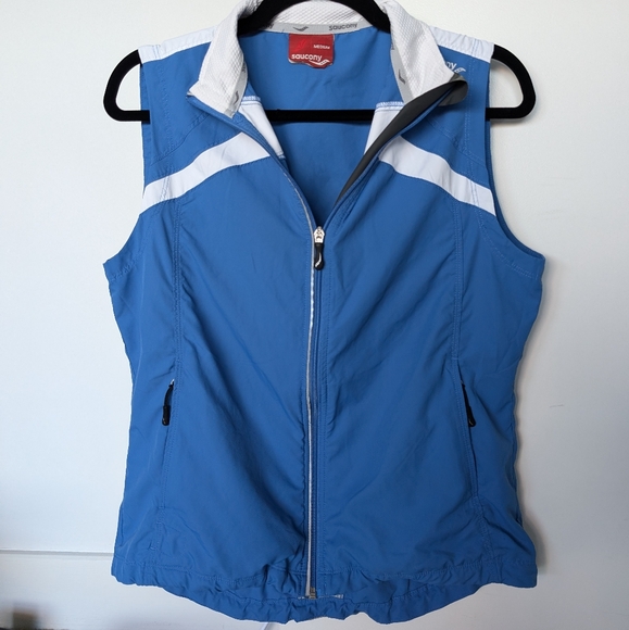 Saucony Running Vest Unisex Lightweight Sleeveless Sz M Athletic - Picture 10 of 16